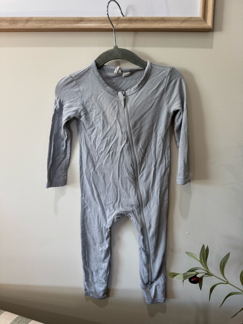 Gray Kyte Baby Zip Romper 12-18M